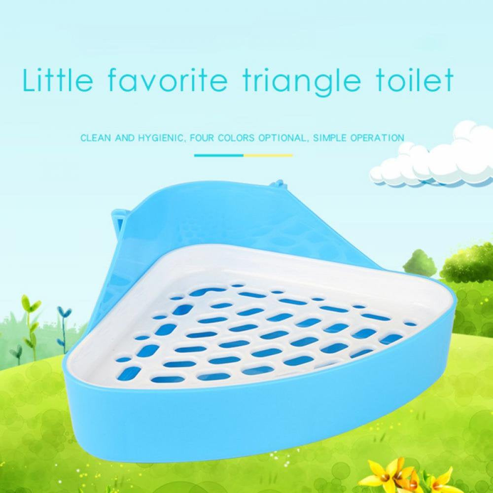 Triangle Potty Trainer Corner Litter Bedding Box Pet Pan for Baby Rabbit, Chinchillas, Small Guinea Pigs, Ferret, Galesaur Animals & Pet Supplies > Pet Supplies > Small Animal Supplies > Small Animal Bedding HXX-UT26-0544   