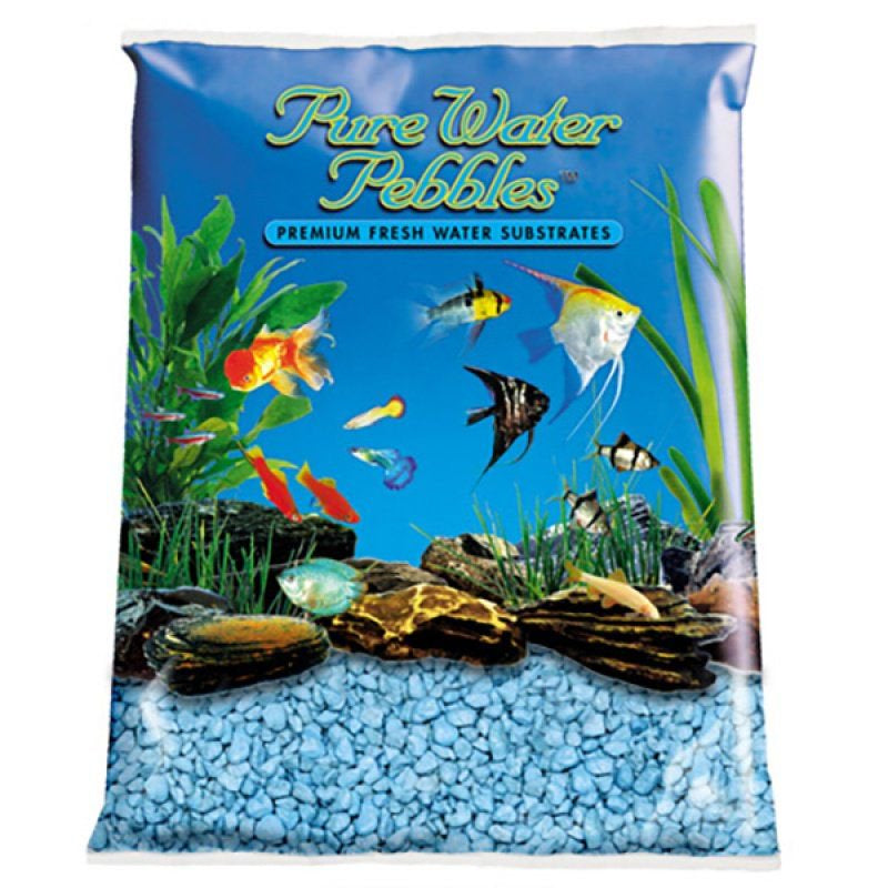Pure Water Pebbles Aquarium Gravel - Heavenly Blue 5 Lbs (3.1-6.3 Mm Grain) Pack of 2