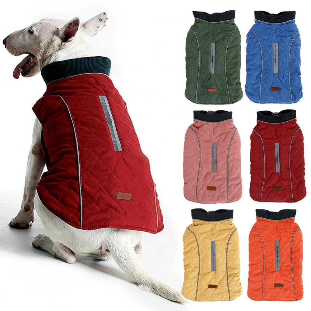 Dog Cold Weather Vest Waterproof Windproof Reversible Dog Apparel Winter Coat Warm Dog Outfits for Small Dogs