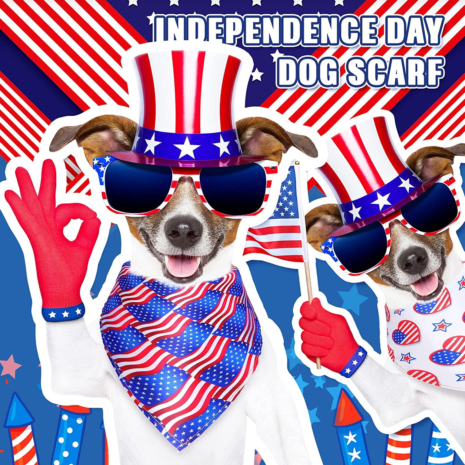 14 Pieces American Flag Dog Bandanas USA Flag 4Th of July Dog Bandana Patriotic Dog Bandana Independence Day Bibs Triangle Dog Scarf Kerchief Set for Medium Large Dogs Cats Pets (Flag Pattern) Animals & Pet Supplies > Pet Supplies > Dog Supplies > Dog Apparel Weewooday   