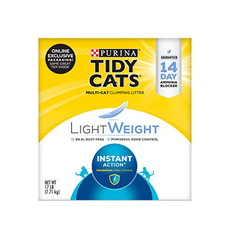 Purina Tidy Cats Light Weight, Low Dust, Clumping Cat Litter, Lightweight Instant Action - 17 Lb. Box Animals & Pet Supplies > Pet Supplies > Cat Supplies > Cat Litter Tidy Cats   