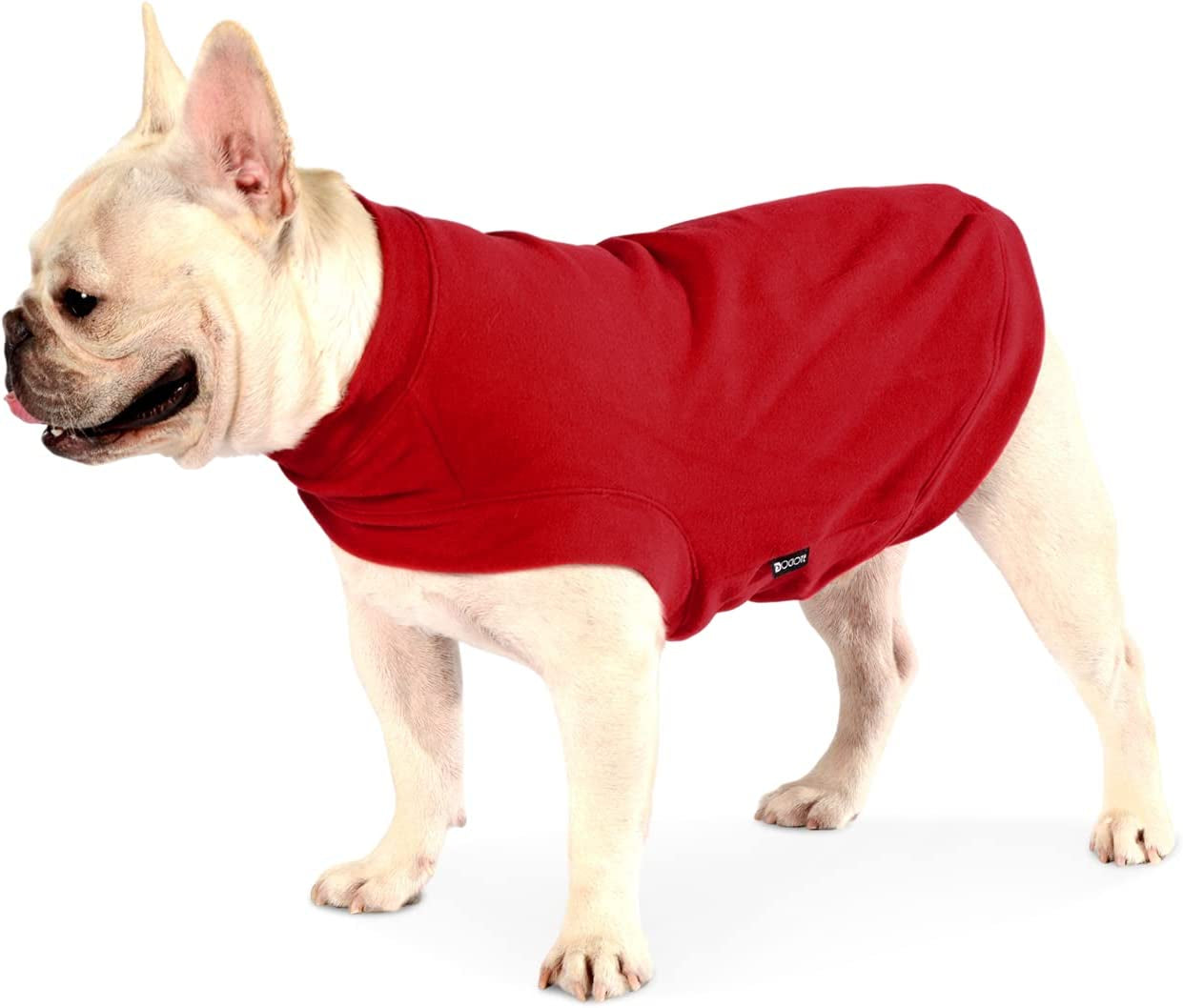 Soft Fleece Dog Sweatshirt - Warm Dog Sweaters for Small Medium Dogs Cats Cold Weather - Cat Sweater Pullover Stretchy Hoodie Easy on - Comfortable Dog Winter Clothes Pet Sweaters Vest for Doggie Animals & Pet Supplies > Pet Supplies > Dog Supplies > Dog Apparel Dociote Red XL 