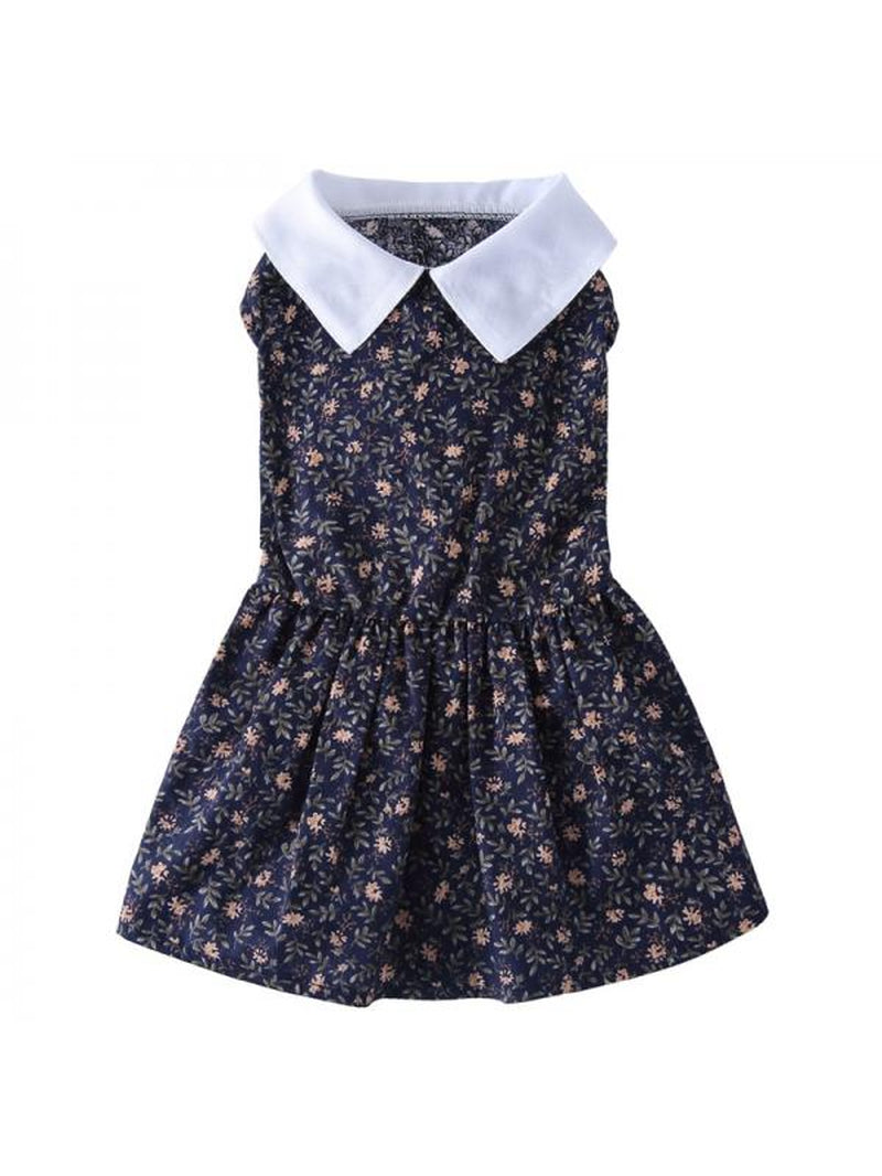 Flower Dog Dress for Pet Colorful Flower Print Clothes Birthday Party Doggie Sundress Puppy Clothes Animals & Pet Supplies > Pet Supplies > Dog Supplies > Dog Apparel Jongmart XS Floral Flower 