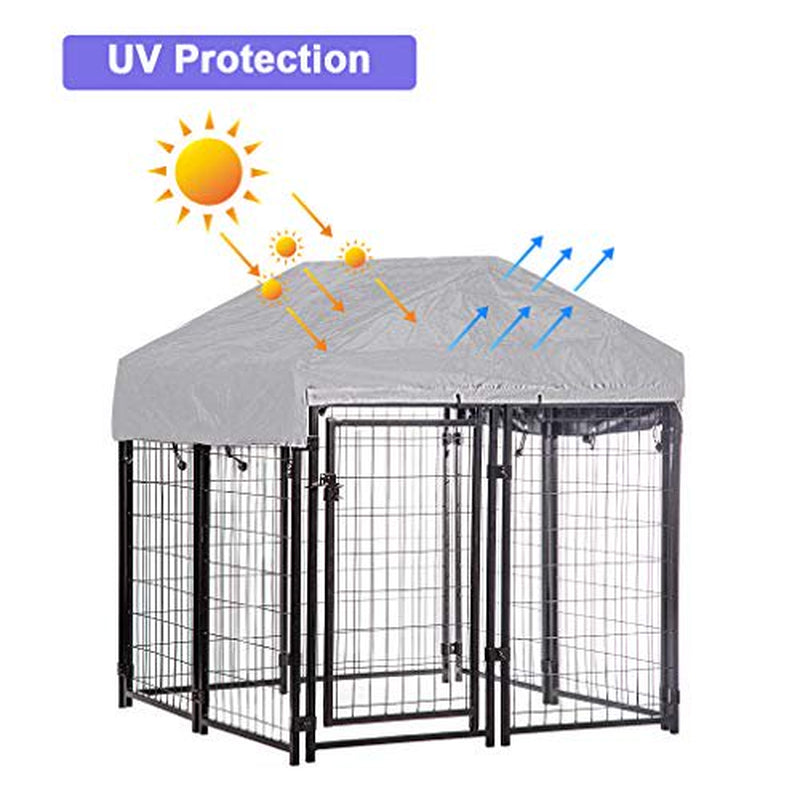 FDW Outdoor Heavy Duty Playpen Dog Kennel with Cover, X-Large, 54"L Animals & Pet Supplies > Pet Supplies > Dog Supplies > Dog Kennels & Runs FDW   