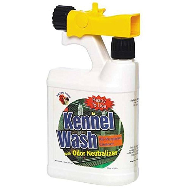 Dog Kennel Wash All Purpose Cleaner Neutralizes Odor Biodegrable Eco Friendly (32 Oz Bottle)