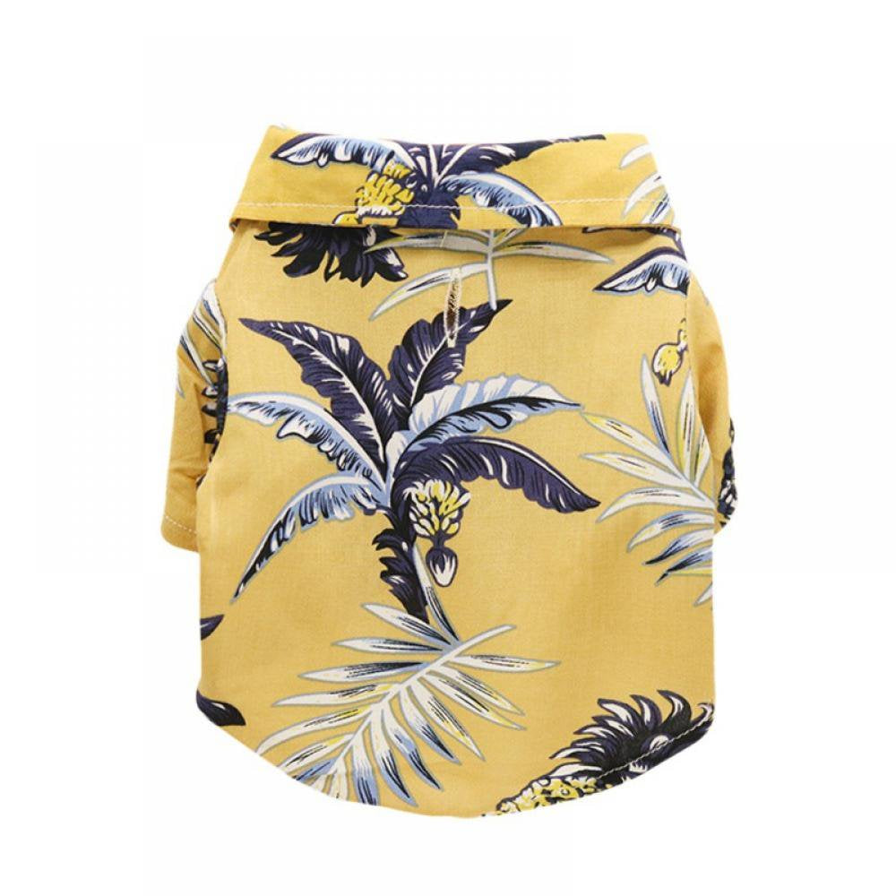 Hawaiian Dog Shirts Aloha Dog Shirt Pet Summer Cool Summer Flower Pineapple Shirt for Small to Medium Puppy Dog Cat 2Pack Animals & Pet Supplies > Pet Supplies > Cat Supplies > Cat Apparel The Hillman Group S Yellow 