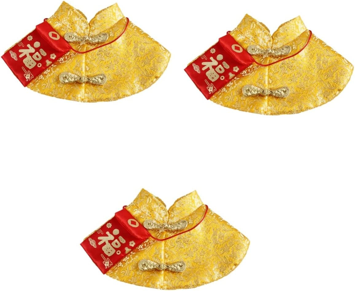 Balacoo 1Pc Joyous Year Clothes Dogs Envelope Coat L New Cosplay Dress Size Style Cloak Comfortable Costume Cape Decorative Pets Dynasty Chinese Small Delicate Red Pet up Cat Dog Animals & Pet Supplies > Pet Supplies > Dog Supplies > Dog Apparel Balacoo Yellowx3pcs 28.5*19cmx3pcs 