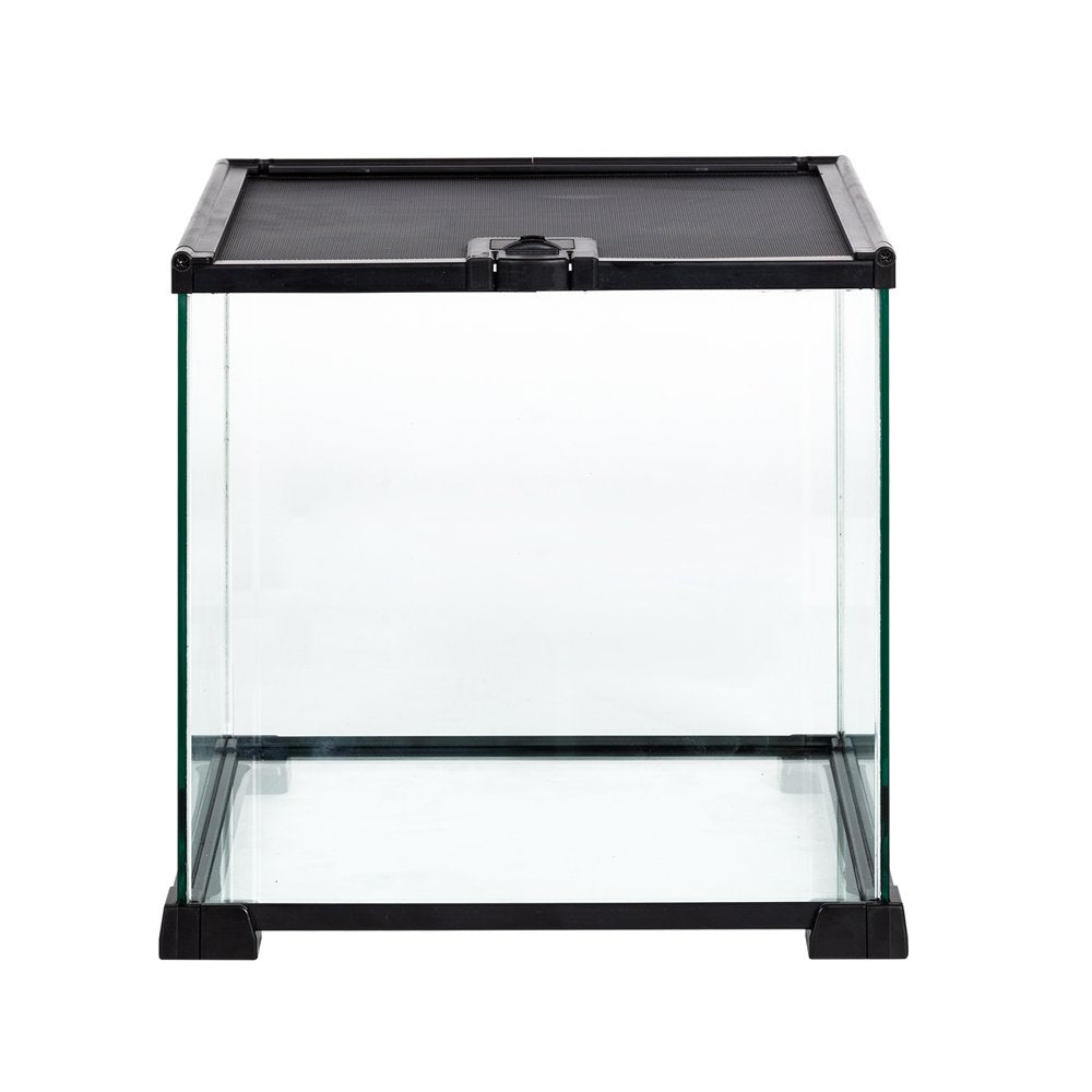 REPTI-ZOO Glass Mini 8 Gallon Reptile Terrarium 12" X 12" X 12", Top Screen Ventilation & Feeding Animals & Pet Supplies > Pet Supplies > Reptile & Amphibian Supplies > Reptile & Amphibian Substrates etan pet supplies inc   