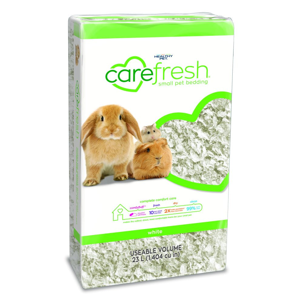 Carefresh Natural Soft Paper Fiber, Small Pet Bedding, White, 23L