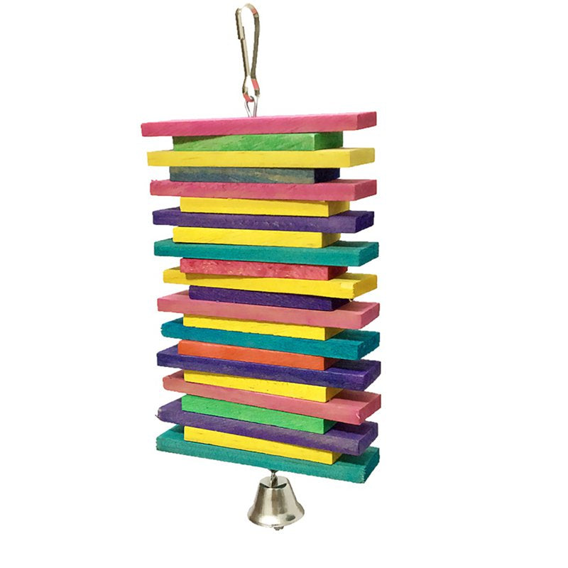 Pet Bird Toy Building Blocks Chew Bite-Resistant Toy Hanging Colorful Wooden Parrot Cage Animals & Pet Supplies > Pet Supplies > Bird Supplies > Bird Toys Ardorlove   