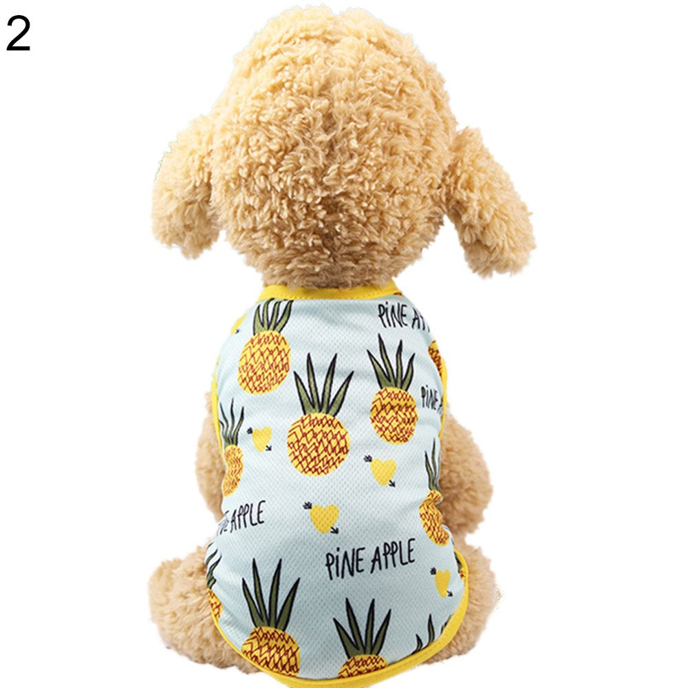 Shulemin Pineapple Pet Dog Cat Dress/Vest Summer Costume Apparel Couple Outfit,Xs Pet Dress Animals & Pet Supplies > Pet Supplies > Cat Supplies > Cat Apparel Shulemin   