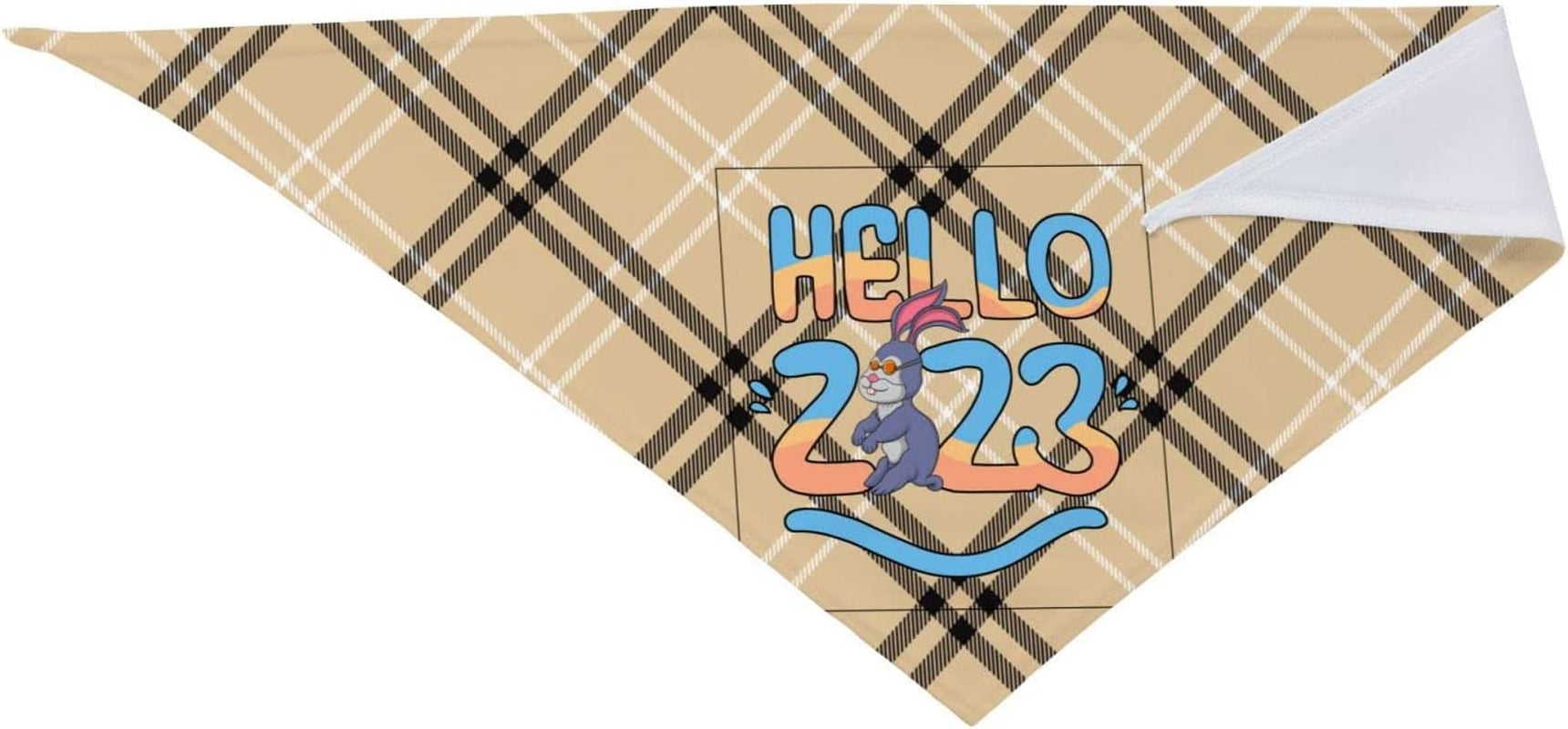 Hello 2023 Pet Dog and Cat Decorative Triangle Scarf,Dog Bandana,Breathable and Stain Resistant. Animals & Pet Supplies > Pet Supplies > Dog Supplies > Dog Apparel ZALTAS   