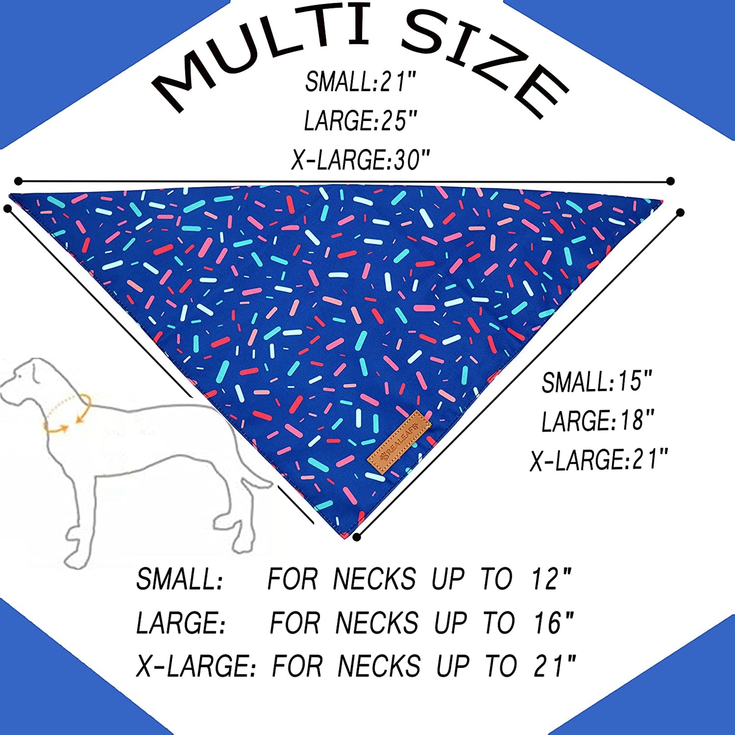 Realeaf Dog Birthday Bandanas 2 Pack, Dog Birthday Party Supplies, Blue and Pink Bandana, Triangle Reversible Pet Scarf for Boy and Girl, Premium Durable Fabric, Multiple Sizes Offered (Large) Animals & Pet Supplies > Pet Supplies > Dog Supplies > Dog Apparel Realeaf   