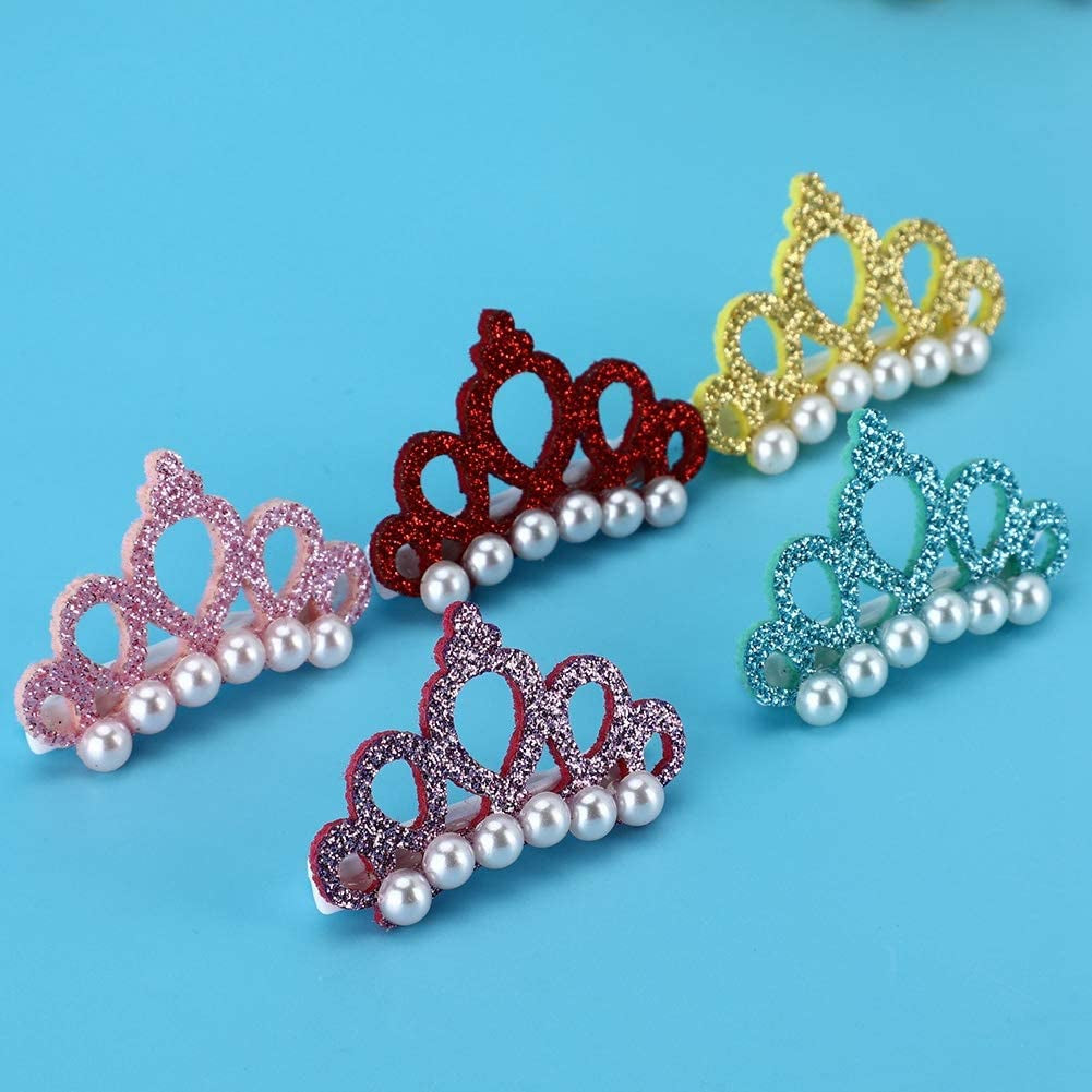 25PCS Crown Hair Clip for Pet, Colorful Shining Hairpin Grooming Accessories for Cat Medium Small Cat Dog Animals & Pet Supplies > Pet Supplies > Dog Supplies > Dog Apparel Tnfeeon   