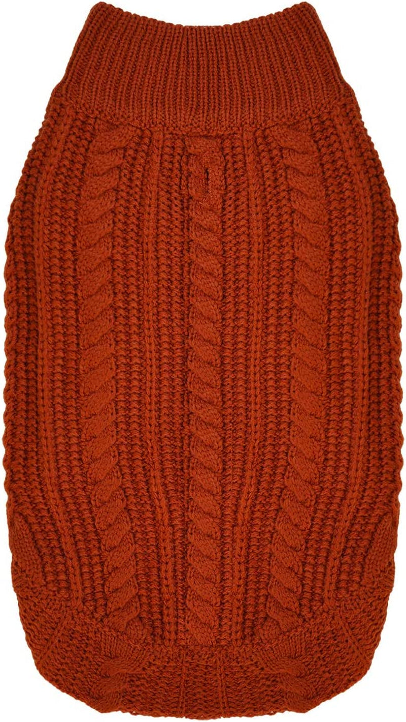 Deltadt Pet Dog Clothes Knitwear Dog Cat Sweater Soft Thickening Warm Pup Dogs Shirt Winter Puppy Christmas Sweater for Small Dogs Girl Boy (Brown, L) Animals & Pet Supplies > Pet Supplies > Dog Supplies > Dog Apparel DeltaDT Brown S 