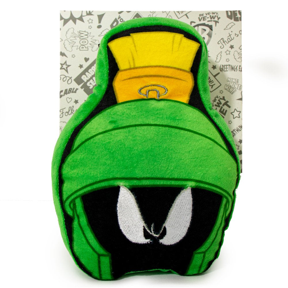 Buckle-Down Dog Toy, Looney Tunes, Plush Squeaker Marvin the Martian Face