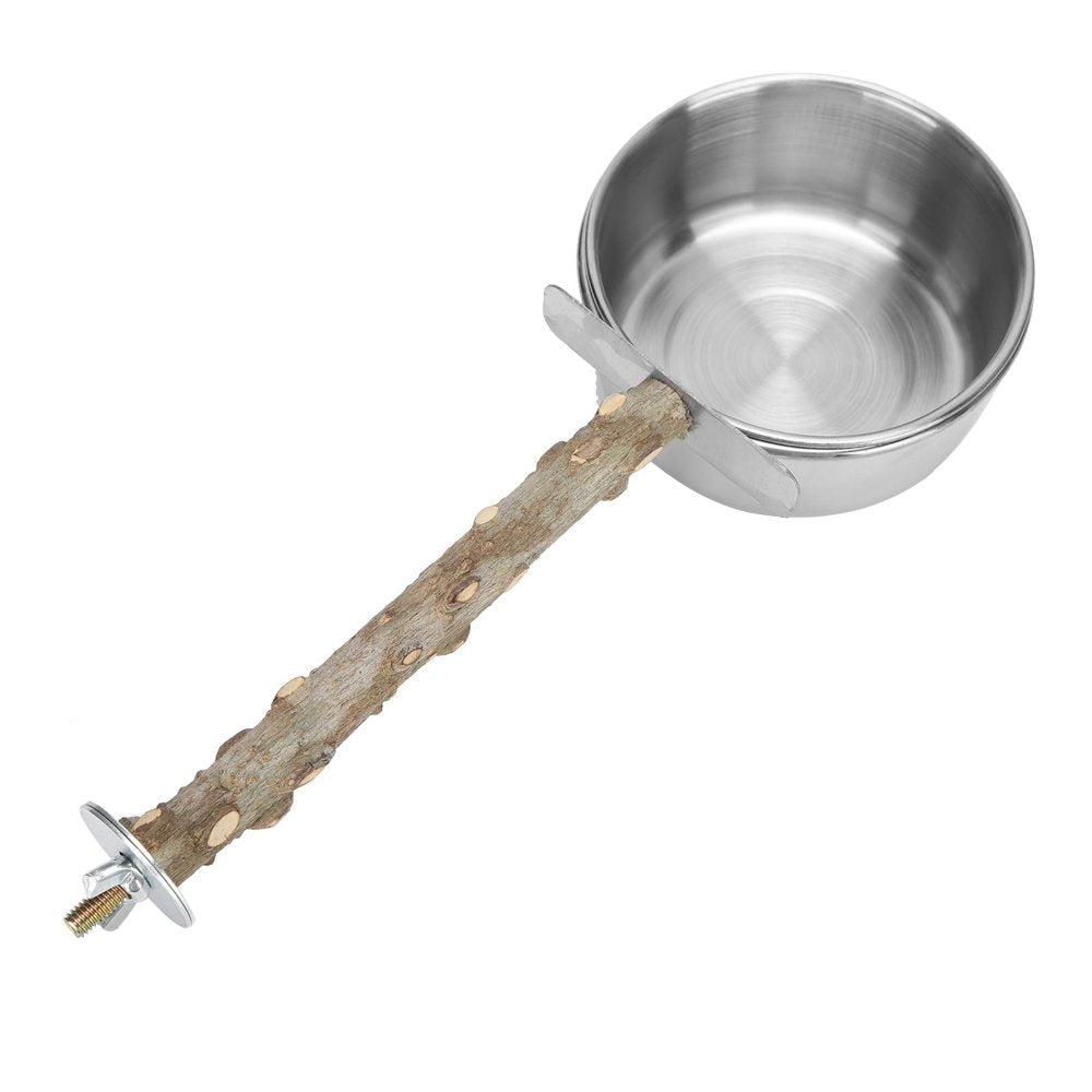 EBTOOLS Bird Food Water Feeding Bowl with Clamp Cage Stand Holder Stainless Steel Animals & Pet Supplies > Pet Supplies > Bird Supplies > Bird Cages & Stands EBTOOLS   