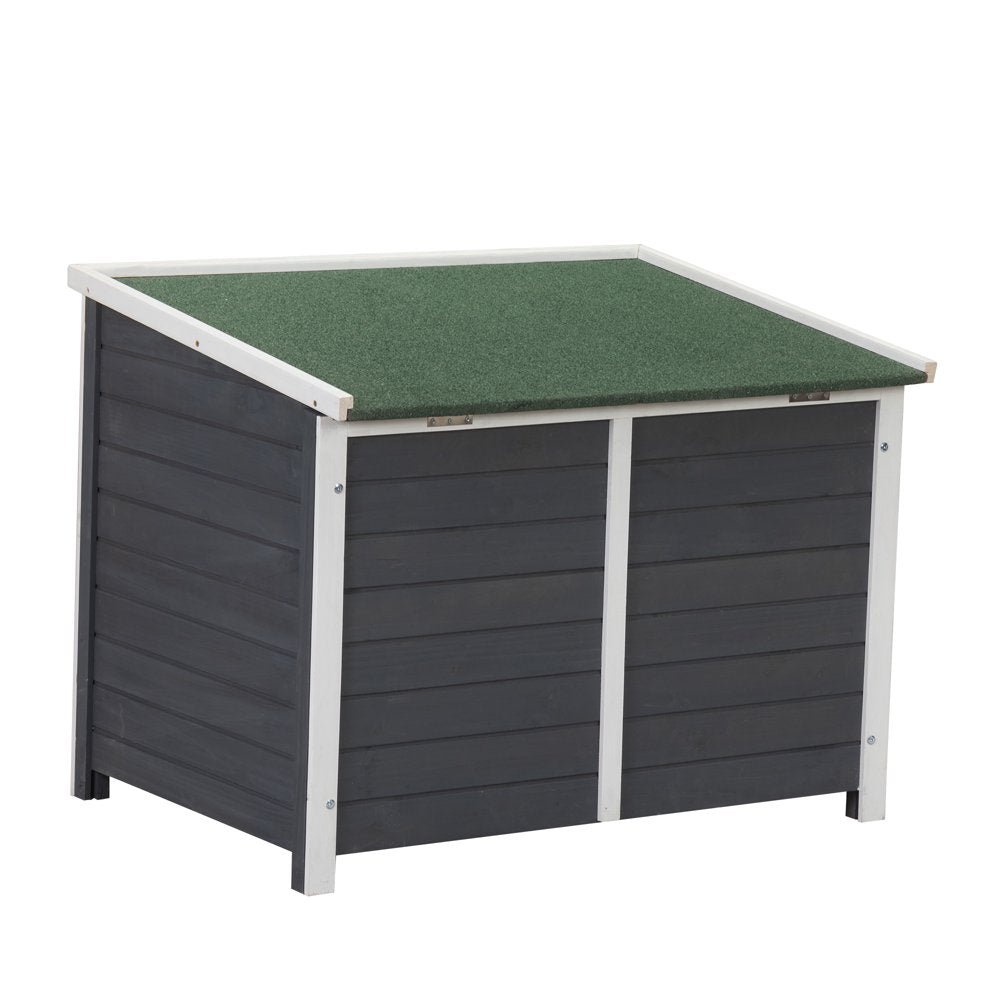 Coziwow Dog House Outdoor Flip-Top Wooden with Asphalt Roof, Gray Animals & Pet Supplies > Pet Supplies > Dog Supplies > Dog Houses Coziwow   