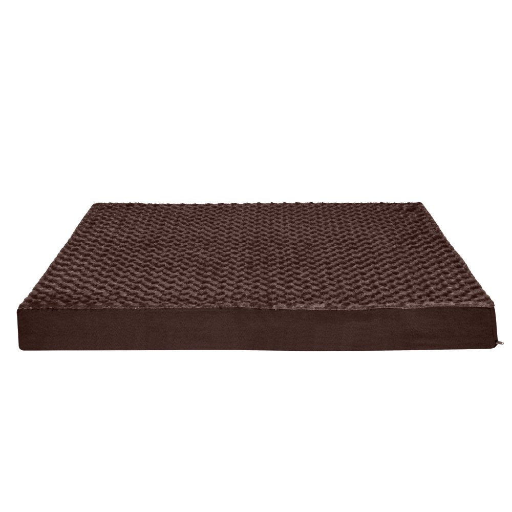 Furhaven Pet Products | Deluxe Memory Foam Ultra Plush Mattress Pet Bed for Dogs & Cats, Chocolate, Jumbo Animals & Pet Supplies > Pet Supplies > Cat Supplies > Cat Beds FurHaven Pet   