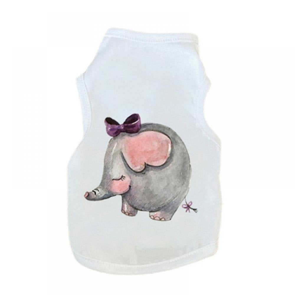 Printed Puppy Dog Shirts Breathable Dog Apparel Soft Puppy Sweatshirt Pet Daily Shirt Colorful Pet Clothing for Dogs and Cats Animals & Pet Supplies > Pet Supplies > Dog Supplies > Dog Apparel Sunmark S White 