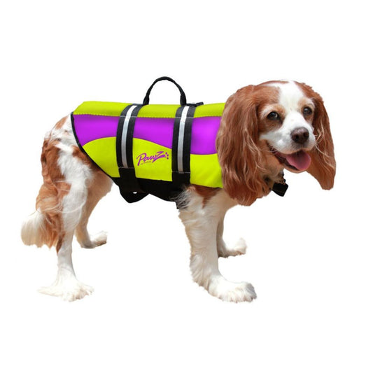 Pawz Pet Products Neoprene Dog Life Jacket, Medium, Yellow/Purple Animals & Pet Supplies > Pet Supplies > Dog Supplies > Dog Apparel Pawz Pet Products XL  