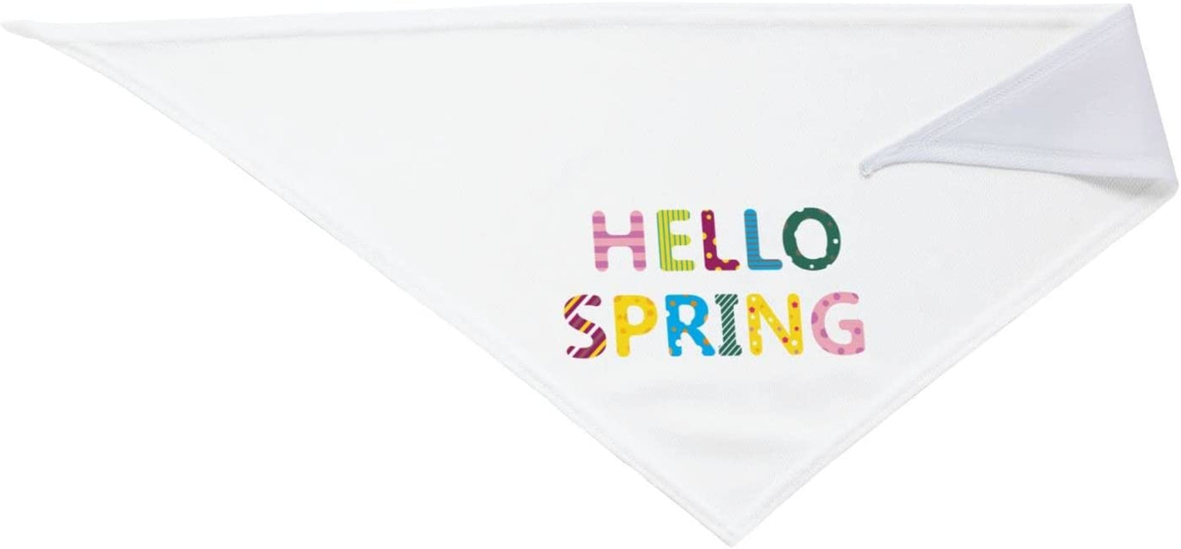 Cartoon Illustration Wind Hello Spring Pet Dog and Cat Decorative Triangle Scarf,Dog Bandana,Breathable and Stain Resistant. Animals & Pet Supplies > Pet Supplies > Dog Supplies > Dog Apparel ZALTAS   