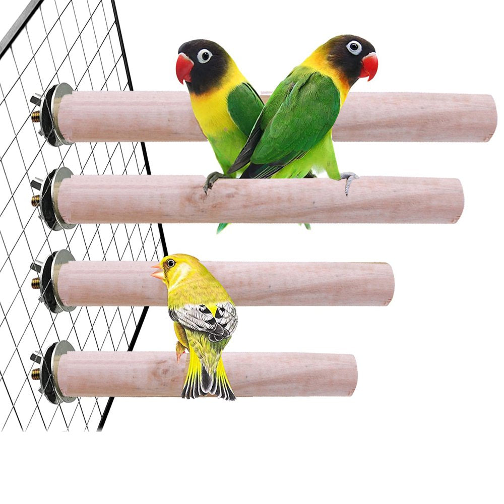 Meidiya 4Pcs Bird Perch Bird Stand Bird Cage Accessories Platform Natural Wood Perch Stick Playground for Small Medium Birds Cockatiel Parakeet Conure Cage Accessory Animals & Pet Supplies > Pet Supplies > Bird Supplies > Bird Cage Accessories Meidiya 2*18cm  