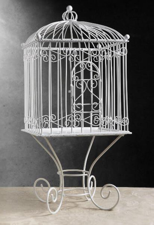 Richland Large Metal Vintage Bird Cage on Stand 21In Animals & Pet Supplies > Pet Supplies > Bird Supplies > Bird Cages & Stands Richland   