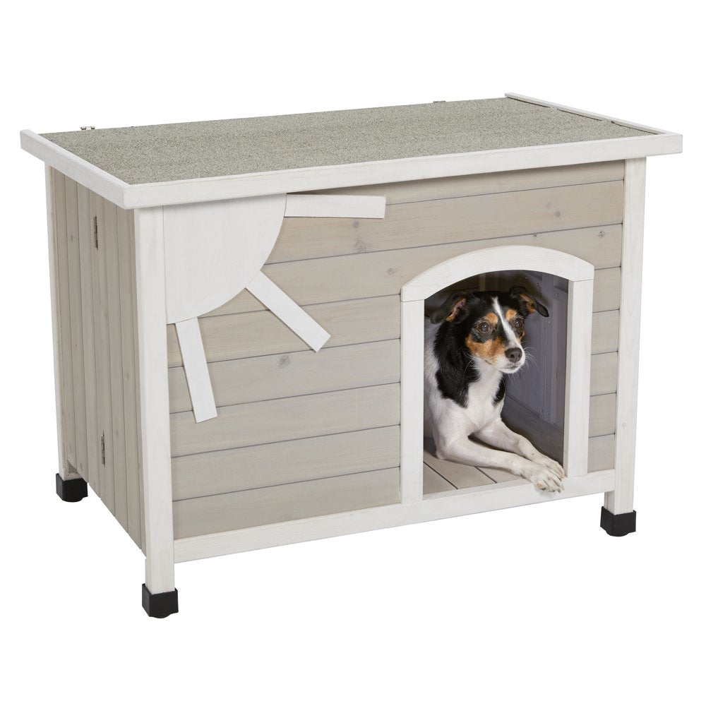 Eillo Folding Outdoor Wood Dog House, No Tools Required for Assembly | Dog House Ideal for Large Dog Breeds Animals & Pet Supplies > Pet Supplies > Dog Supplies > Dog Houses Mid-west Metal Products Co Inc Small (21.74" L x 33.59" W x 25.28" H)  