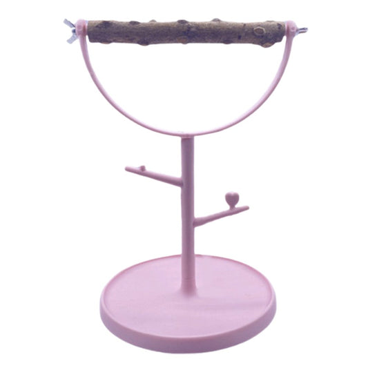 Bird Stand Anti-Skid Chassis Training Rack Creative Parrot Exercise Gym Playstand Bird Toy Animals & Pet Supplies > Pet Supplies > Bird Supplies > Bird Gyms & Playstands Yoone Pink 1  