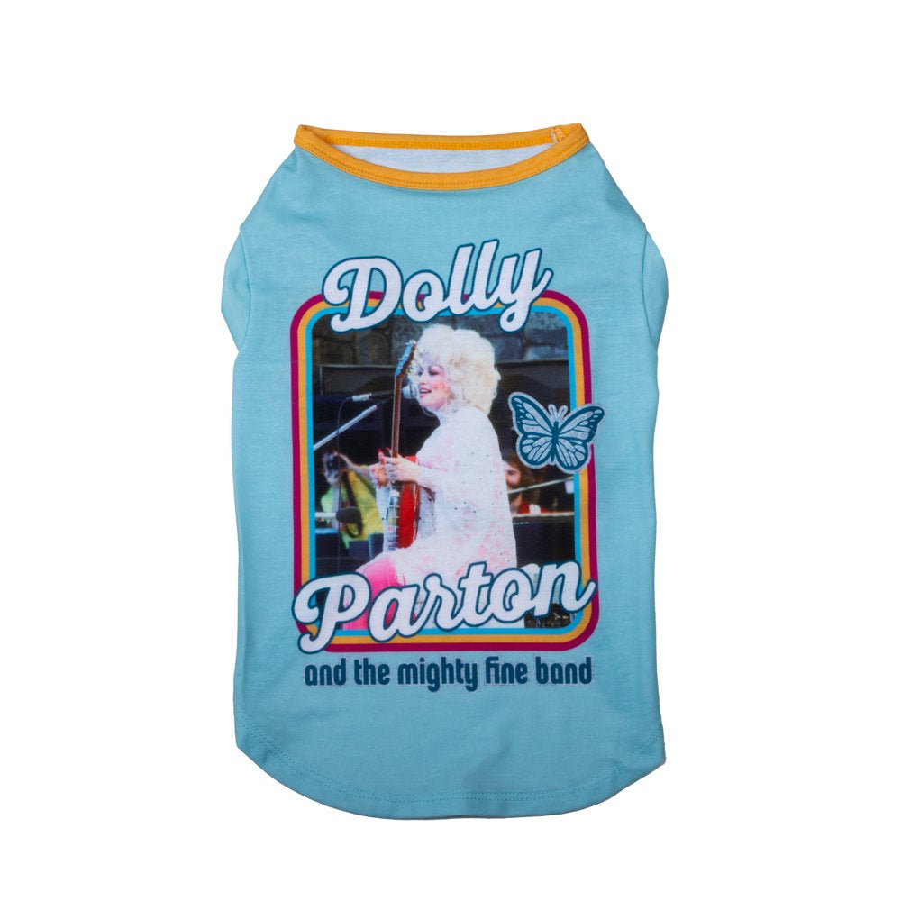 Doggy Parton, Dog Clothes, Dolly & the Band Dog or Cat T-Shirt, Blue, XS Animals & Pet Supplies > Pet Supplies > Dog Supplies > Dog Apparel Mission Pets, Inc XS  