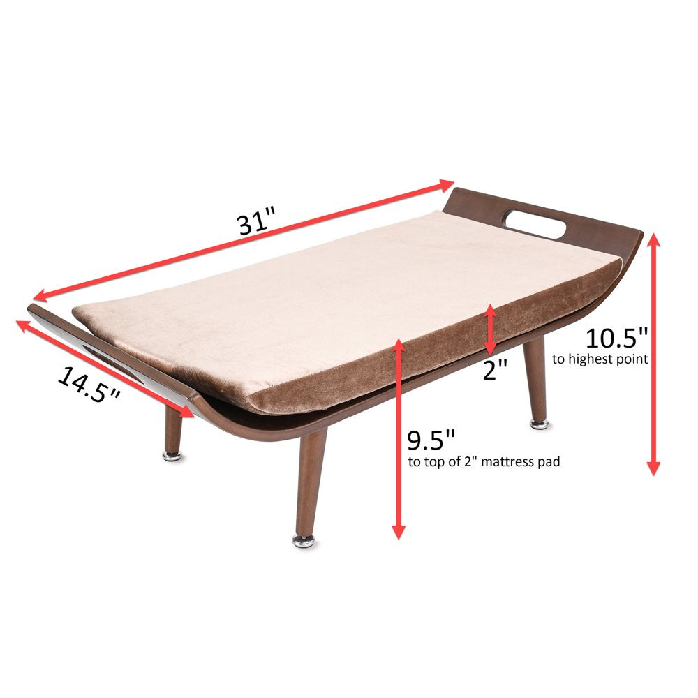 Penn-Plax Cat Walk Furniture: Luxury Lounger Cat Bed – Mid-Century Modern – for All Size Cats Animals & Pet Supplies > Pet Supplies > Cat Supplies > Cat Beds Penn-Plax   