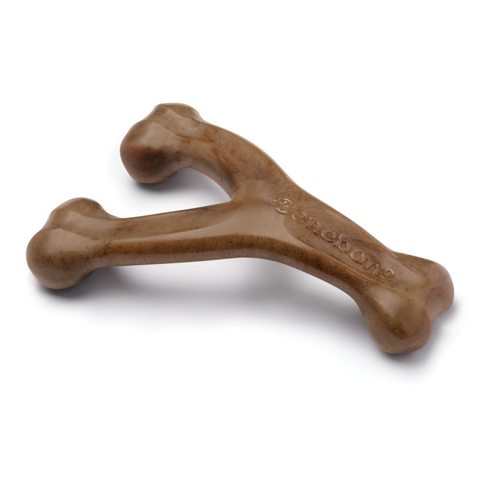 Benebone Real Bacon Durable Wishbone Dog Chew Toy, Medium Animals & Pet Supplies > Pet Supplies > Dog Supplies > Dog Toys Benebone L  