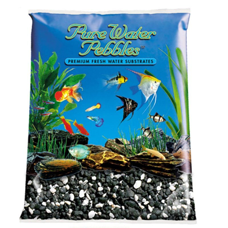 Pure Water Pebbles Aquarium Gravel - Salt & Pepper 25 Lbs (3.1-6.3 Mm Grain)
