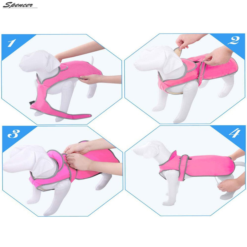 Spencer Reflective Waterproof Dog Coat Cold Weather Warm Dog Jacket Pets Apparel for Small Medium Large Dogs "M-2XL" Animals & Pet Supplies > Pet Supplies > Dog Supplies > Dog Apparel Spencer   