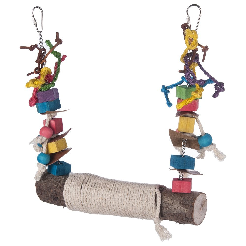 HOMEGEEK Bird Swing Perch for Birds Chewing Toy Parrot Chew Toy Bird Cage Hanging Training Toy Accessories Animals & Pet Supplies > Pet Supplies > Bird Supplies > Bird Cage Accessories HOMEGEEK   
