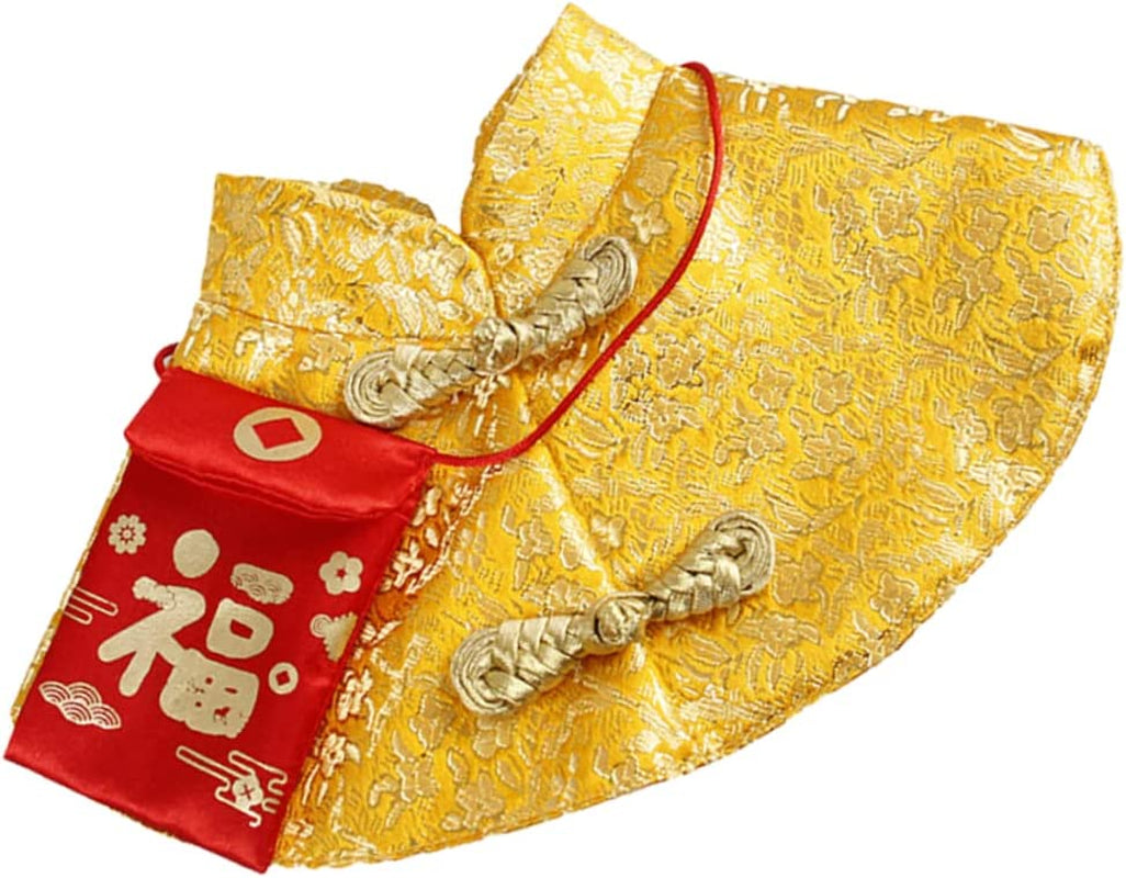 Balacoo 1Pc Joyous Year Clothes Dogs Envelope Coat L New Cosplay Dress Size Style Cloak Comfortable Costume Cape Decorative Pets Dynasty Chinese Small Delicate Red Pet up Cat Dog Animals & Pet Supplies > Pet Supplies > Dog Supplies > Dog Apparel Balacoo Yellow 30*20cm 