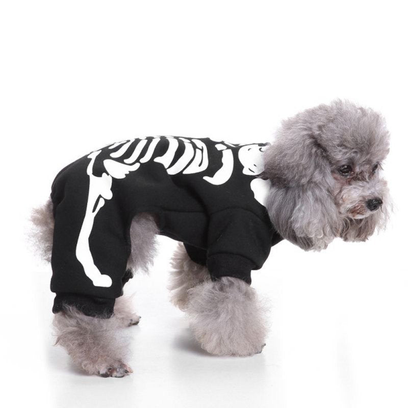 Pet Dogs Jumpsuit Halloween Skeleton Dog Hoodies, Costumes Clothes Apparel for Puppy Dog Cat, XL Animals & Pet Supplies > Pet Supplies > Cat Supplies > Cat Apparel JANDEL   