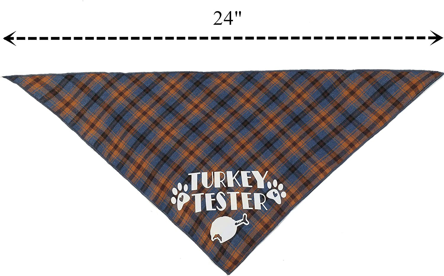 Pawskido Thanksgiving Bandana for Small Medium Dogs, Turkey Taster Blue Pet Scarf Animals & Pet Supplies > Pet Supplies > Dog Supplies > Dog Apparel Pawskido   