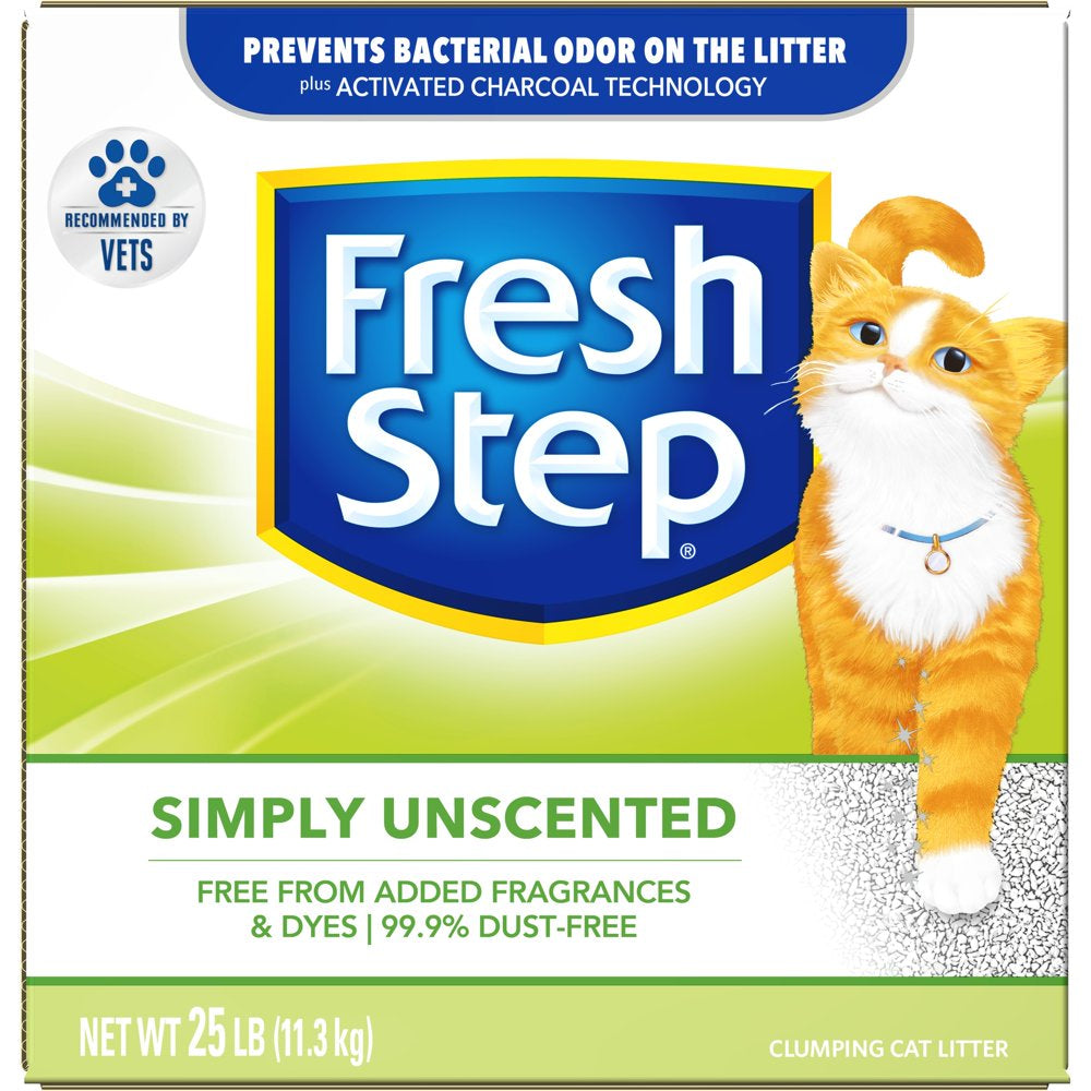 Fresh Step Simply Unscented Litter, Clumping Cat Litter, 25 Lbs Animals & Pet Supplies > Pet Supplies > Cat Supplies > Cat Litter The Clorox Company   