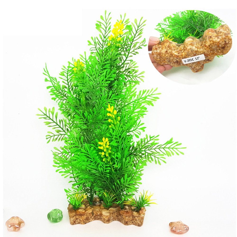 Shulemin Fake Aquatics Plants Realistic Fish Hideaway Anti-Fade Artificial Water Weeds Fish Tank Ornaments for Fish Tank Decor,Purple Green Animals & Pet Supplies > Pet Supplies > Fish Supplies > Aquarium Decor Shulemin   