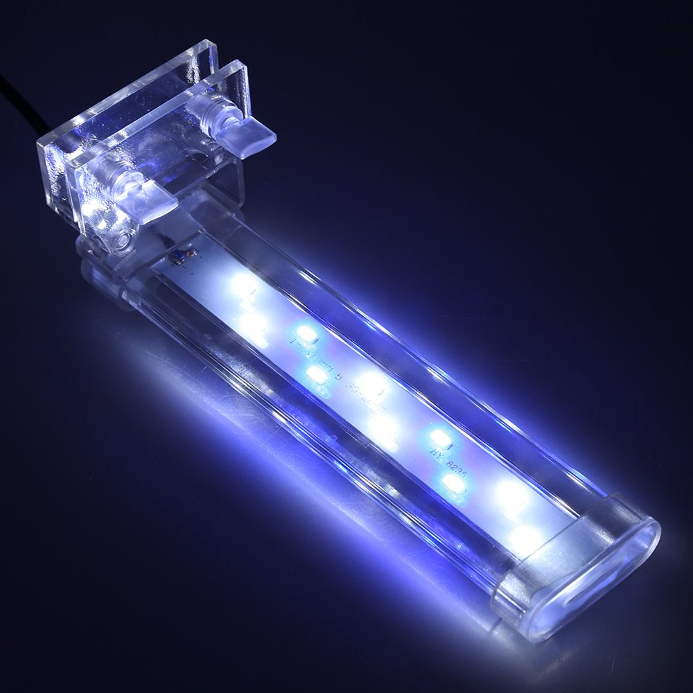 Fish Tank Clip on Light Clamp Aquarium Small Lights White & Blue LED Lighting 1.5W 3W 5W 8W Promoting Water Plant Growth Animals & Pet Supplies > Pet Supplies > Fish Supplies > Aquarium Lighting Bydezcon   