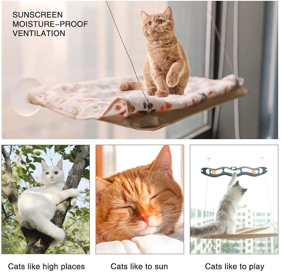 Cat Bed, Cat Window Perch with Suction Cup, Hammock Sun Seat for Cats Weighted up to 30Lb Animals & Pet Supplies > Pet Supplies > Cat Supplies > Cat Beds Taishi   