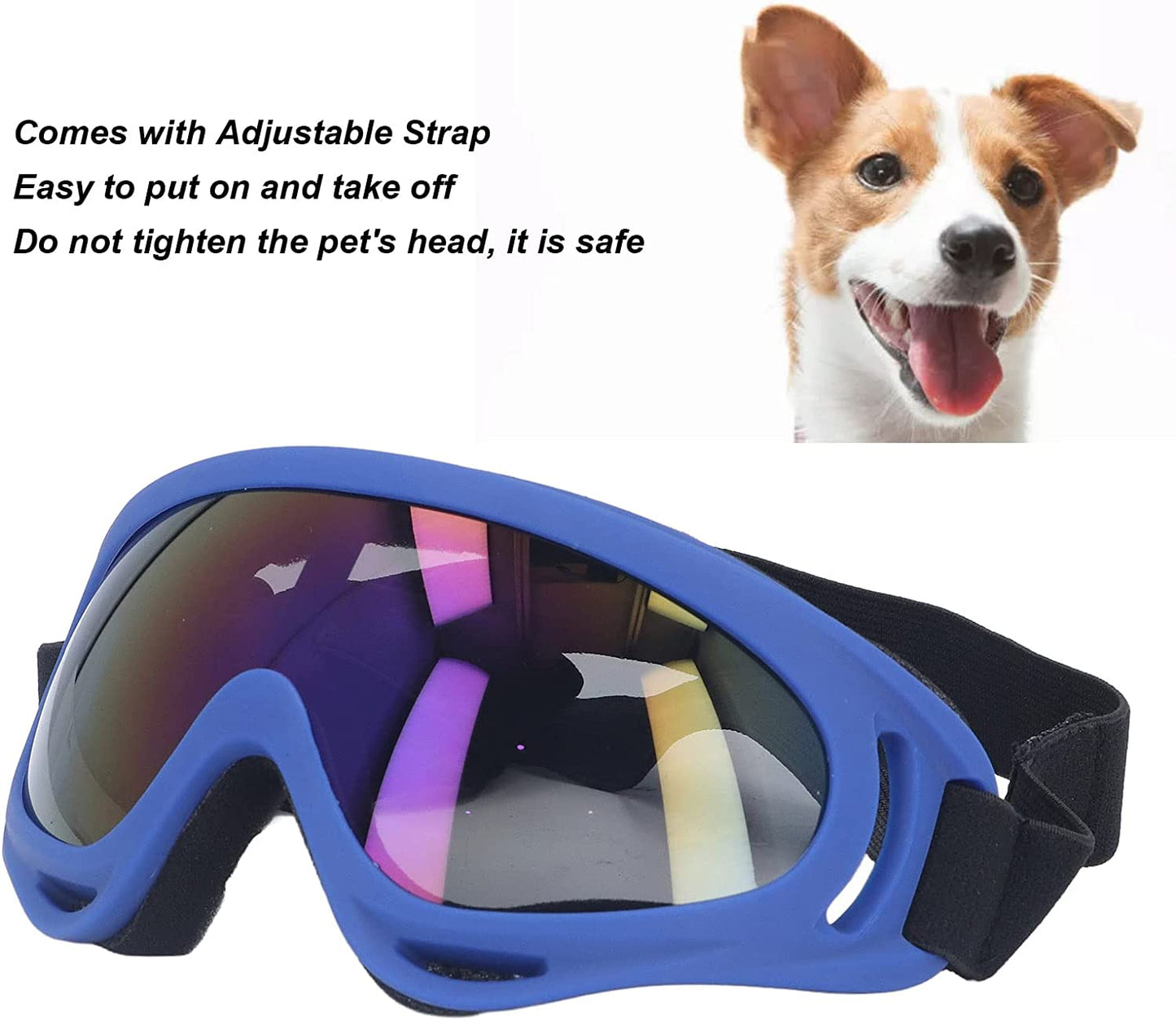 Large Dog Goggles, Dog Sunglasses Windproof UV Protection Shockproof Comfortable Frame for Motorcycle Riding Animals & Pet Supplies > Pet Supplies > Dog Supplies > Dog Apparel Ayayu   