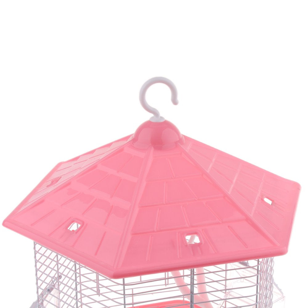 Classic Round/Square Bird Cage with Stand Finch Canary Cockatiel Parakeet Budgie Red Animals & Pet Supplies > Pet Supplies > Bird Supplies > Bird Cages & Stands HOMYL   