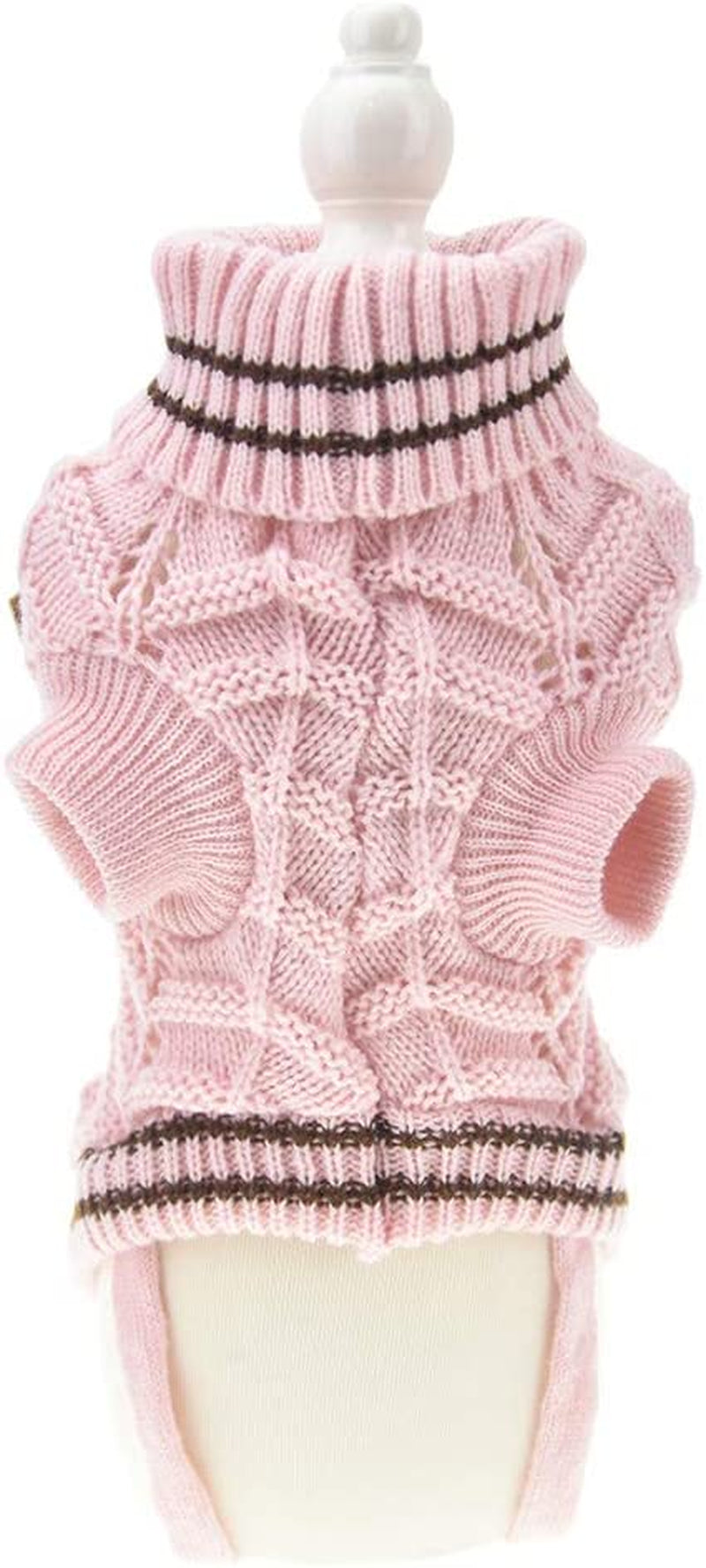 Muyaopet Pink Small Dog Sweaters Winter Warm Dog Shirt Knitted Clothes for Dachshund Bulldog Corgi (S, Pink) Animals & Pet Supplies > Pet Supplies > Dog Supplies > Dog Apparel MUYAOPET   