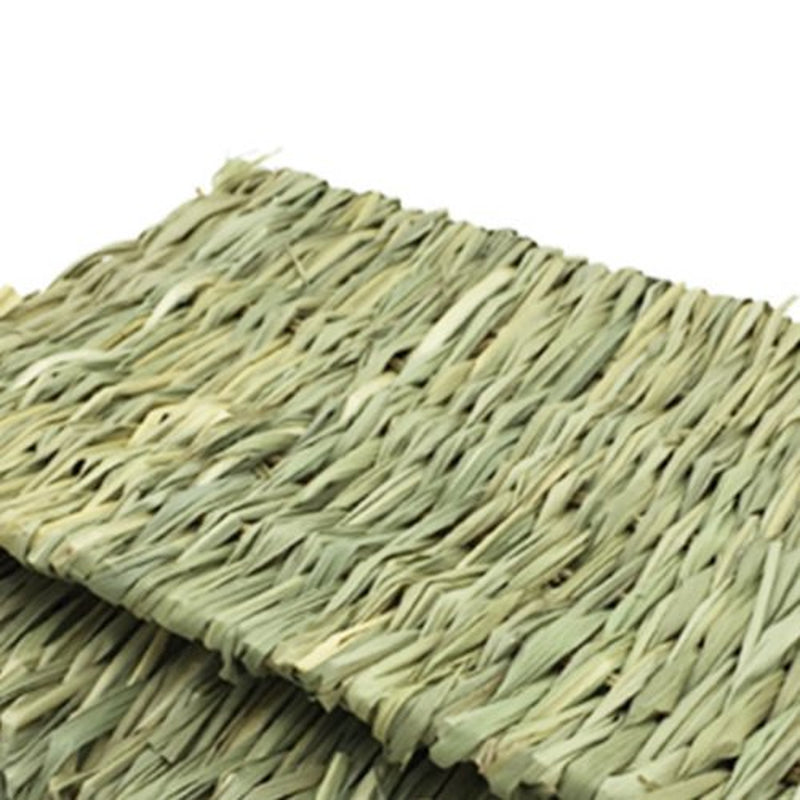 Visland Square Shape Grass Mat Woven Bed Mat for Small Animal Bunny Bedding Nest Chew Toy Bed Play Toy for Guinea Pig Parrot Rabbit Bunny Hamster Rat Animals & Pet Supplies > Pet Supplies > Small Animal Supplies > Small Animal Bedding Visland   