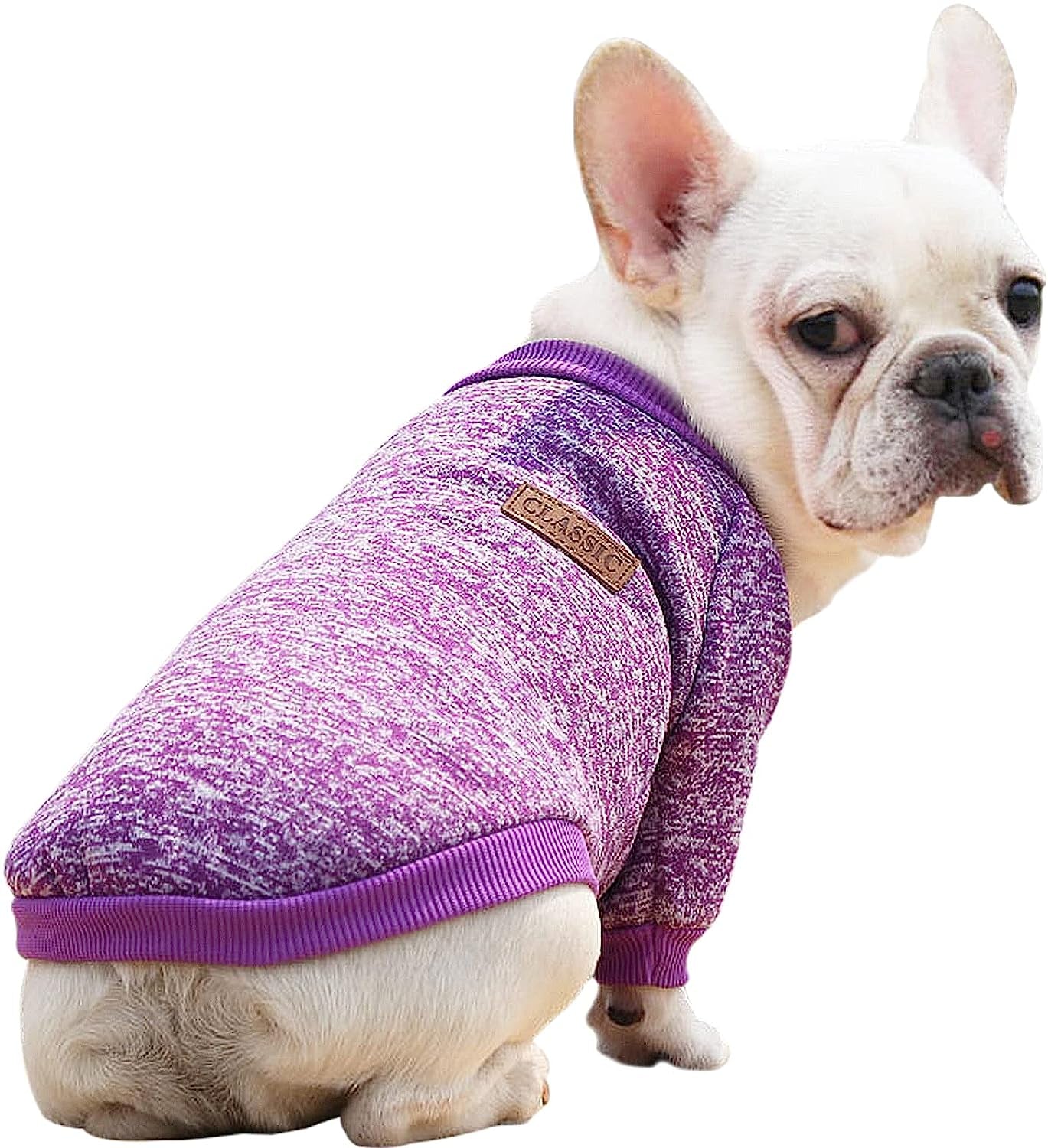 Dog Sweater Classic Dog Sweaters for Small Medium Dogs Warm and Soft Small Dog Sweater Puppy Sweaters for Small Dogs Winter Pet Dog Cat Sweater Clothes for Girls or Boys Animals & Pet Supplies > Pet Supplies > Dog Supplies > Dog Apparel LOVOUS Purple Large (7.7-9.9lbs) 