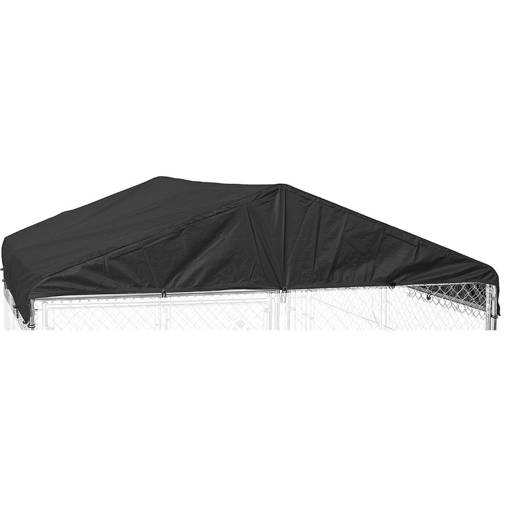 Lucky Dog Weatherguard Outdoor Dog Kennel Roof Cover, Black, 10'L X 10'W X 1'H Animals & Pet Supplies > Pet Supplies > Dog Supplies > Dog Kennels & Runs Jewett Cameron Company   