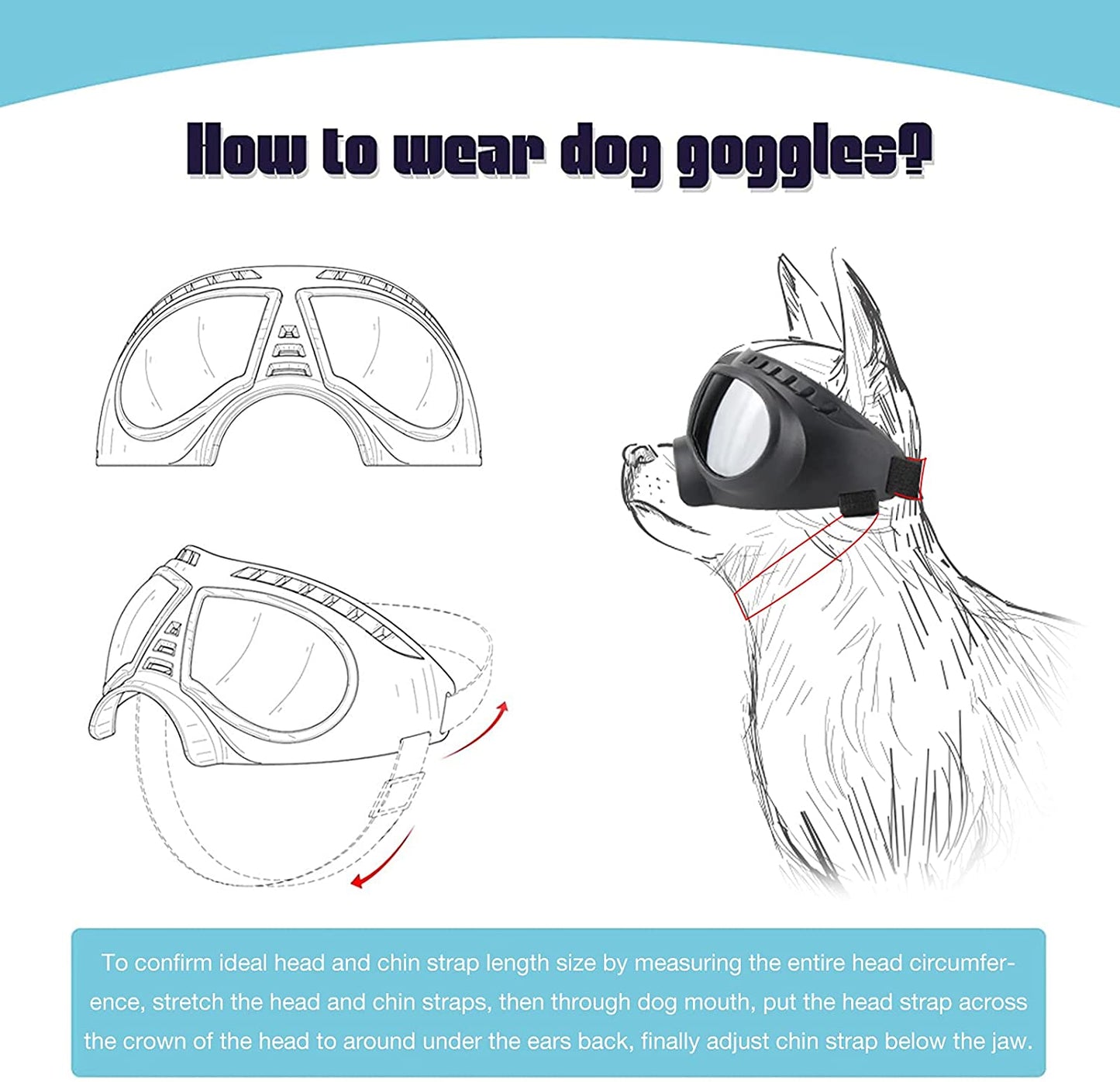 ENJOYING Small Dog Goggles Anti-Uv Doggy Sunglasses Soft Pet Motorcycle Eyewear Fog-Proof Windproof Shatterproof Dog Glasses for Small-Medium Dogs, Blue Animals & Pet Supplies > Pet Supplies > Dog Supplies > Dog Apparel Enjoying   